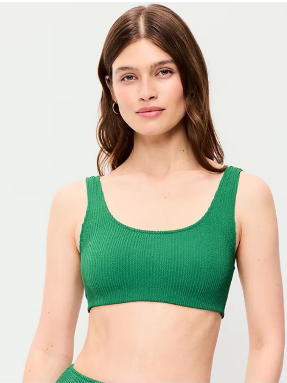 BRAND NEW-Old Navy Ribbed Scoop Bikini Top and Bottom-Green
